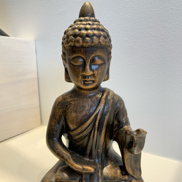 Pier 1 Bronze Buddha Statue - Picture 2 of 2